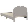 vidaXL Kinderbettgestell mit Kopfteil Hellgrau 80 x 200 cm Schafstoff