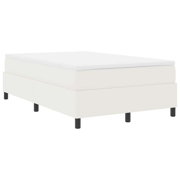 vidaXL Boxspringbett Creme und Wei&szlig; 120 x 190 cm Cordstoff
