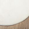 vidaXL Teppich OVIEDO Kurzflor Creme &Oslash; 160 cm