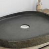 vidaXL Waschbecken Grau (38-45) x (30-35) x 15 cm Flussstein