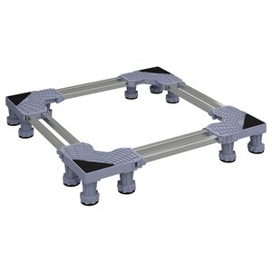 vidaXL Waschmaschinensockel Grau 67 x 67 x 12 cm Edelstahl