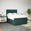 vidaXL Boxspringbett mit Matratze Dunkelgr&uuml;n 140x190 cm Samt