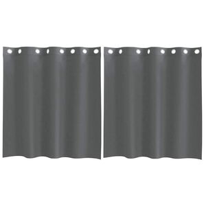 vidaXL Voile Vorh&auml;nge mit &Ouml;sen 2 Stk. Dunkelgrau 140x140 cm