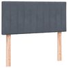 vidaXL Boxspringbett mit Matratze Dunkelgrau 90x210 cm Samt