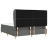vidaXL Boxspringbett mit Matratze Dunkelgrau 90x190 cm Dunkelgrau
