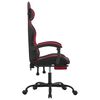 vidaXL Gaming-Stuhl mit Fu&szlig;st&uuml;tze Schwarz und Weinrot Kunstleder