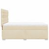 vidaXL Boxspringbett mit Matratze Creme 140x190 cm Stoff
