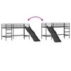 vidaXL Kinder-Loftbett mit Rutsche Schwarz und Anthrazit 74,5 x 190 cm