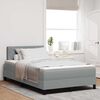 vidaXL Boxspringbett mit Matratze Hellgrau 120 x 200 cm Stoff