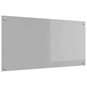 vidaXL K&uuml;chenr&uuml;ckwand Hellgrau 100 x 50 x 0,6 cm Geh&auml;rtetes Glas