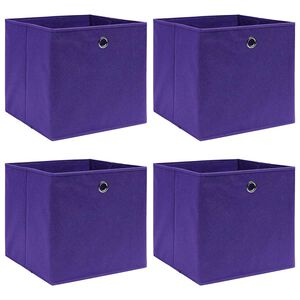vidaXL Aufbewahrungsboxen 4 Stk. Vliesstoff 28x28x28 cm Lila