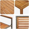 vidaXL Garten Essgruppe 5 pcs Grau Massivholz Akazie