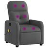 vidaXL Massage-Relaxsessel, Stoff, Dunkelgrau
