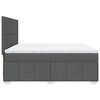 vidaXL Boxspringbett mit Matratze Dunkelgrau 200x200 cm Stoff