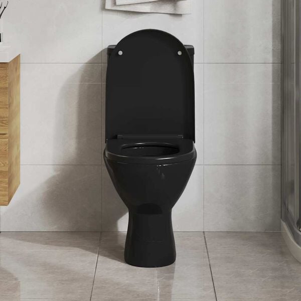 vidaXL Toilettensitz mit Absenkautomatik und Quick-Release Schwarz
