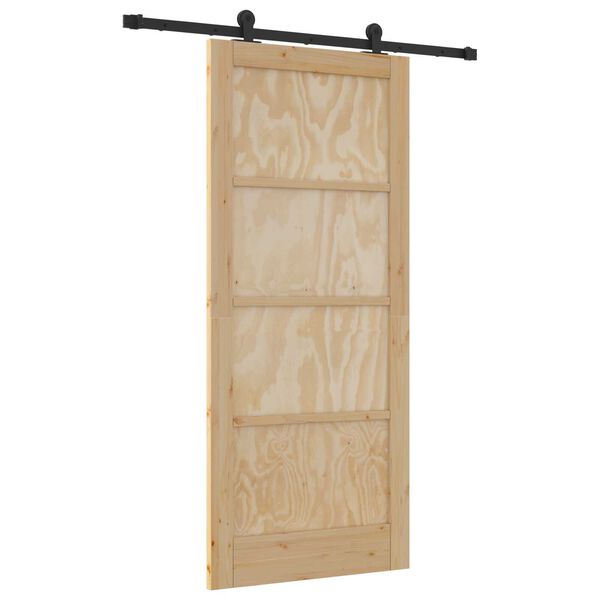 vidaXL Schiebet&uuml;r ORKDAL Braun 86 x 198,5 cm Massives Kiefernholz