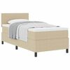 vidaXL Boxspringbett Hellgrau und Wei&szlig; 90 x 200 cm Cordstoff