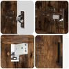 vidaXL Badezimmerm&ouml;bel-Set Wandmontiert 4 pcs Ger&auml;ucherte Eiche