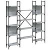 vidaXL B&uuml;cherregal Grau Sonoma 155,5x24x166,5 cm Holzwerkstoff