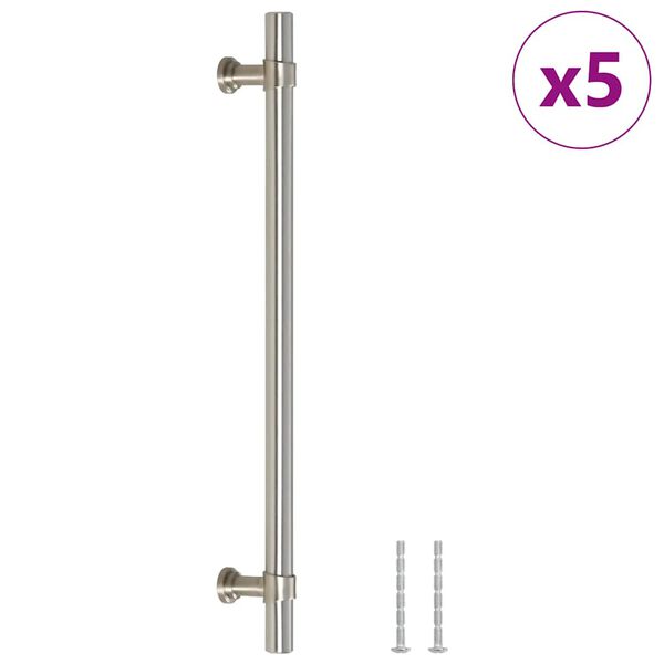 vidaXL M&ouml;belgriffe 5 Stk. Silbern 192 mm Edelstahl