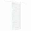 vidaXL Schiebet&uuml;r ORKDAL Wei&szlig; 83 x 211 cm Massives Kiefernholz