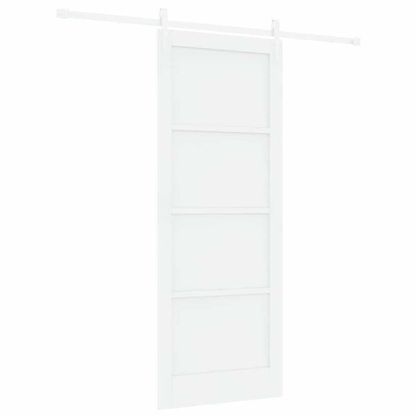 vidaXL Schiebet&uuml;r ORKDAL Wei&szlig; 83 x 211 cm Massives Kiefernholz