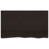 vidaXL Tischplatte Dunkelbraun 100x60x(2-4)cm Massivholz Eiche