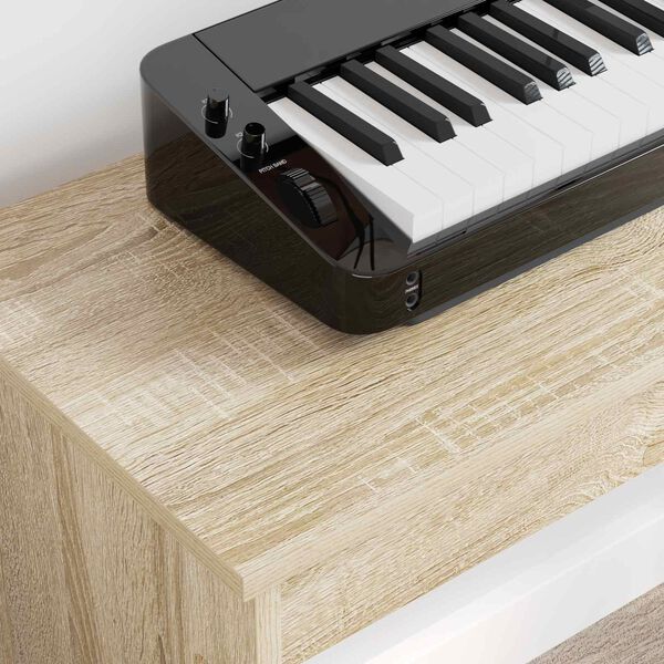 vidaXL Klavierst&auml;nder Sonoma-Eiche 120 x 32 x 64 cm Holzwerkstoff