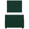 vidaXL Boxspringbett mit Matratze Dunkelgr&uuml;n 100x200 cm Samt