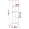 vidaXL Bücherregal Grau Sonoma 40x35x139 cm Holzwerkstoff