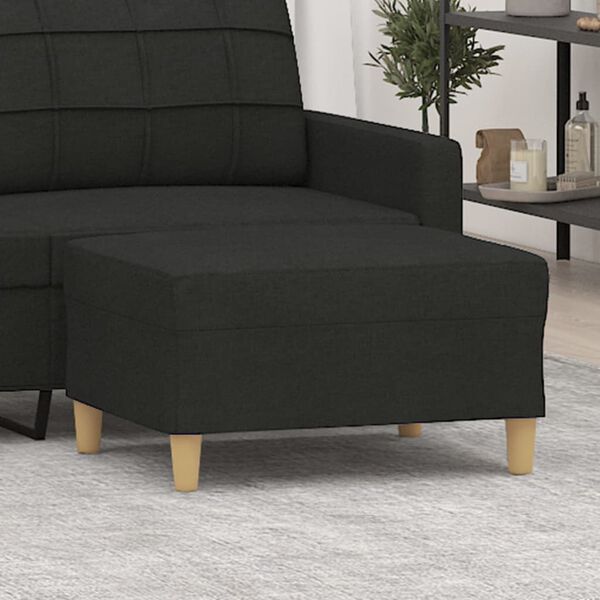 vidaXL Fu&szlig;hocker Schwarz 70x55x41 cm Stoff