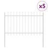 vidaXL Gartenzaun WOERDEN 5 stk. 8,5 x 0,8 m Pulverbeschichteter Stahl