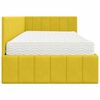 vidaXL Eckbettgestell mit Matratze mit Matratze 2 pcs Gelb Samt