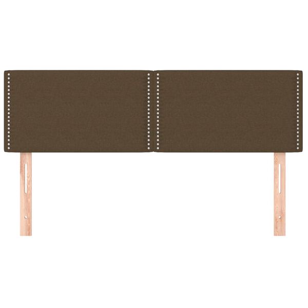 vidaXL Kopfteile Dunkelbraun 144x5x78/88 cm Stoff