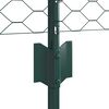 vidaXL Zaun mit Pfosten Gr&uuml;n 0,4 x 10 m Stahl und PVC