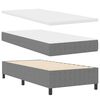 vidaXL Boxspringbett Hellgrau und Wei&szlig; 203 x 100 x 128 cm Cordstoff
