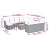 vidaXL 13-tlg. Garten-Sofagarnitur mit Kissen Braun Poly Rattan