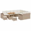 vidaXL Gartensofa-set 12 stk. Beige Poly-Rattan