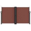 vidaXL Seitenmarkise Ausziehbar Braun 140x1200 cm