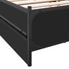 vidaXL Bettgestell mit Schubladen Schwarz 135x190 cm Holzwerkstoff