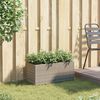 vidaXL Hochbeet mit 2 F&auml;chern Grau 72x30x32 cm Poly Rattan