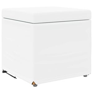 vidaXL Hocker Wei&szlig; 41 x 41 x 40 cm Kunstleder und Engineering Holz