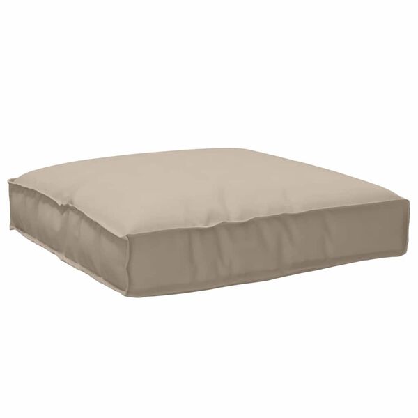 vidaXL Palettkissen f&uuml;r geeigneten Sitz Taupe 80 x 80 x 12 cm