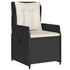 vidaXL Garten Essgruppe 3 pcs Schwarz Poly-Rattan