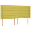vidaXL Boxspringbett mit Matratze & LED Gr&uuml;n 200x200 cm Stoff