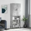 vidaXL Highboard Betongrau 69,5x34x180 cm Holzwerkstoff