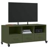 vidaXL TV-Schrank Olivgr&uuml;n 100,5x39x43,5 cm Stahl