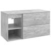 vidaXL Badezimmerm&ouml;bel-Set 2 stk. Betongrau Holzwerkstoff