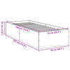 vidaXL Bettgestell Grau Sonoma 75x190 cm Holzwerkstoff