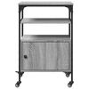 vidaXL Druckerst&auml;nder 3 Ablagen Grau Sonoma 50x40x76 cm Holzwerkstoff